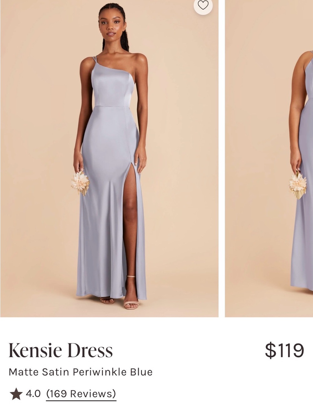 Birdy Grey Kensie bridesmaids dress in periwinkle
